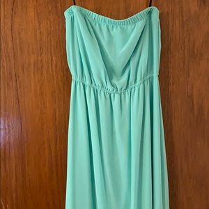 Strapless maxi dress